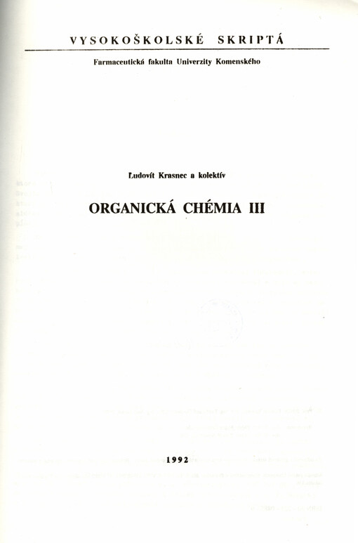 Organická chémia III