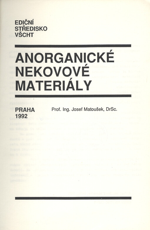 Anorganické nekovové materiály