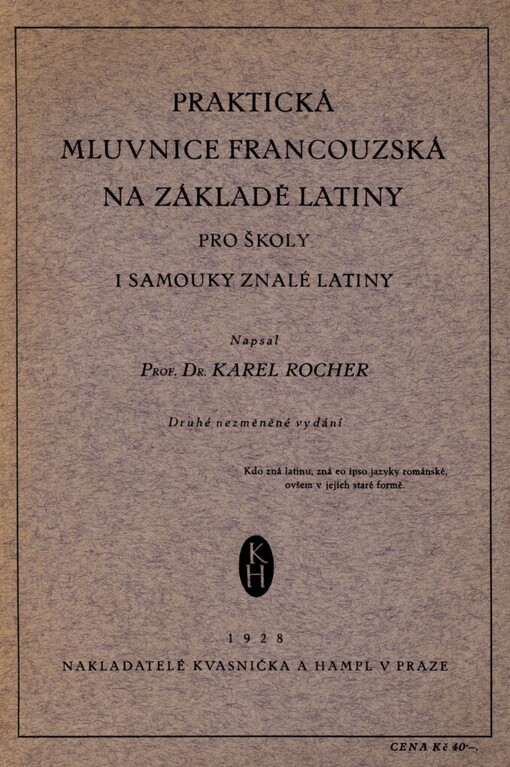 Praktická mluvnice francouzská na základě latiny