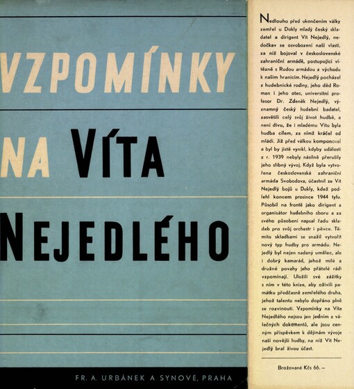 Vzpomínky na Víta Nejedlého