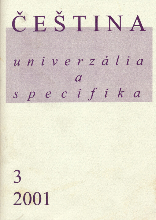 Čeština - univerzália a specifika 3 : sborník konference v Brně, 22.-24.11.2000