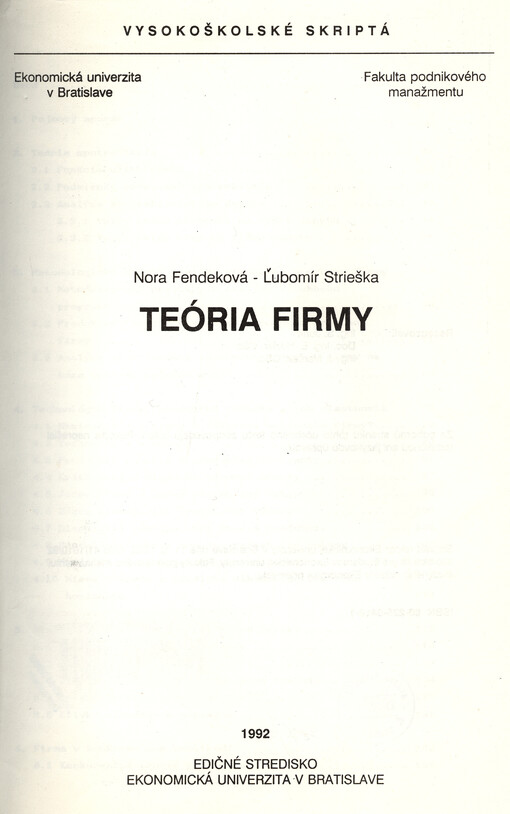 Teória firmy