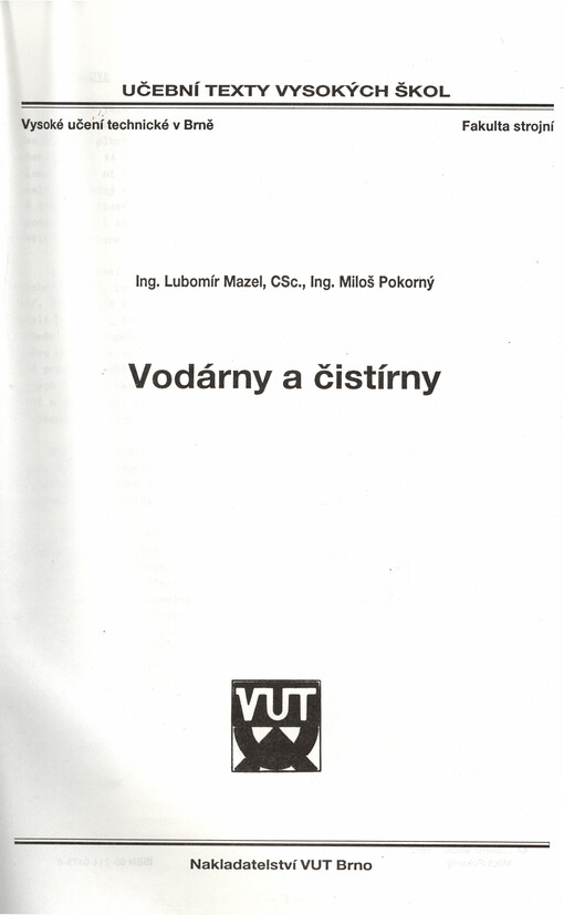 Vodárny a čistírny