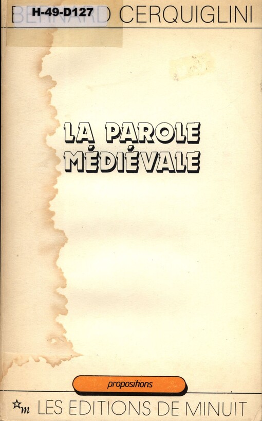 La parole médiévale