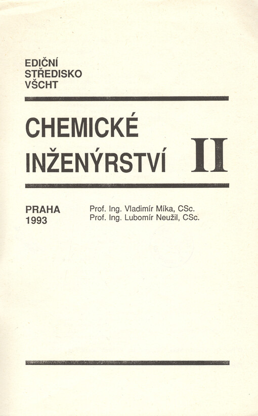 Chemické inženýrství II