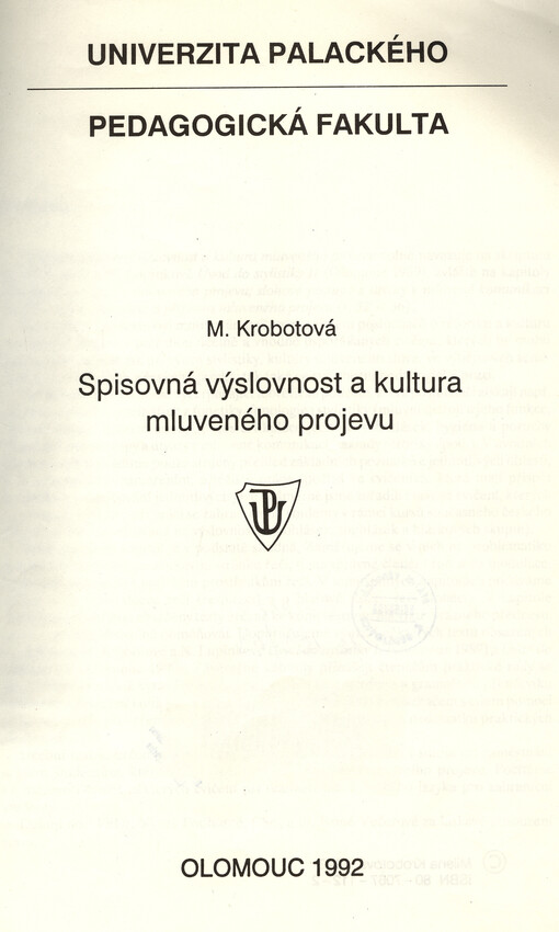 Spisovná výslovnost a kultura mluveného projevu