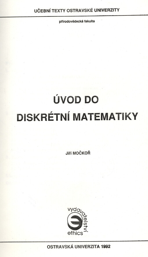 Úvod do diskrétní matematiky