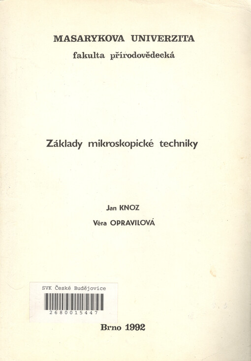 Základy mikroskopické techniky