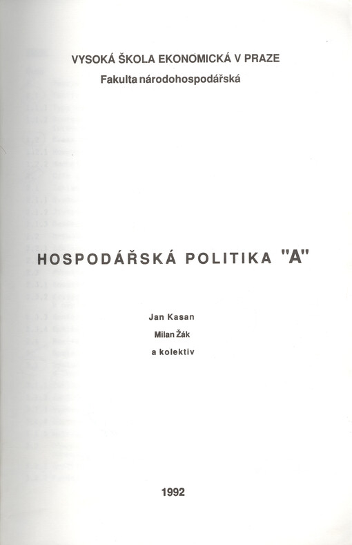 Hospodářská politika 