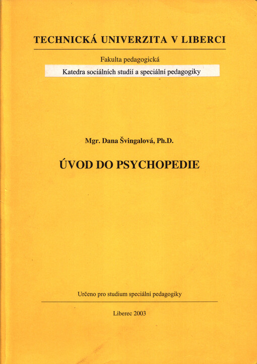 Úvod do psychopedie