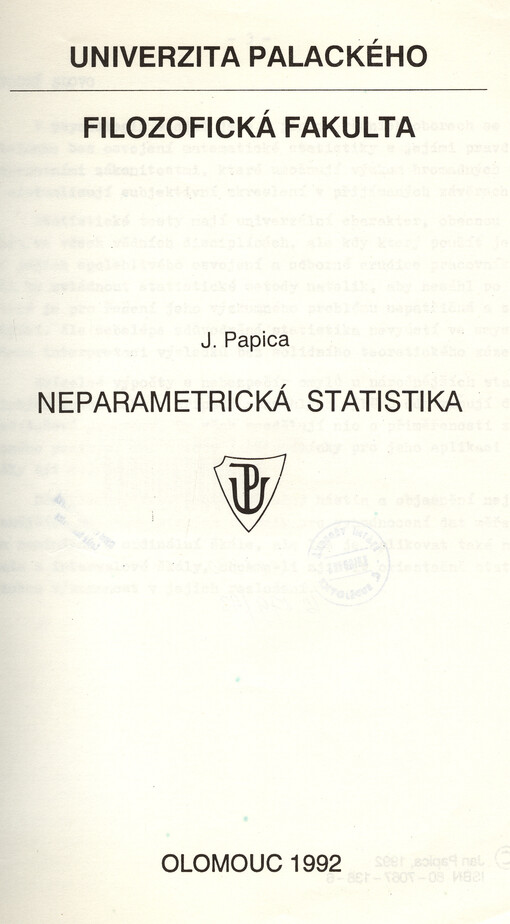 Neparametrická statistika