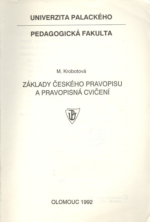 Základy českého pravopisu a pravopisná cvičení