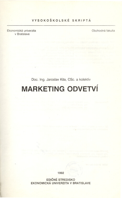 Marketing odvetví
