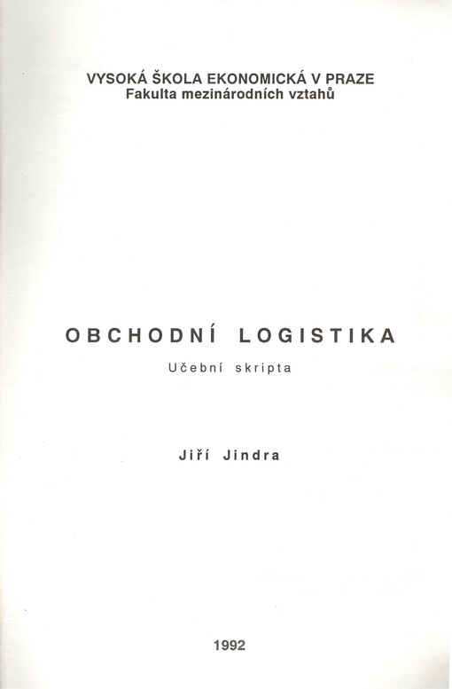 Obchodní logistika : učební skripta