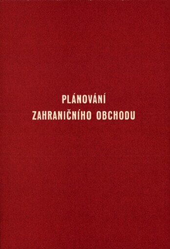 Plánování zahraničního obchodu