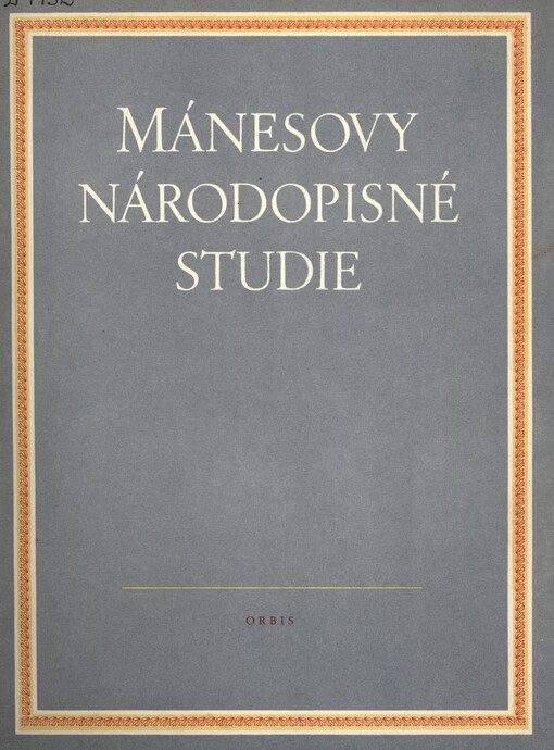Mánesovy národopisné studie