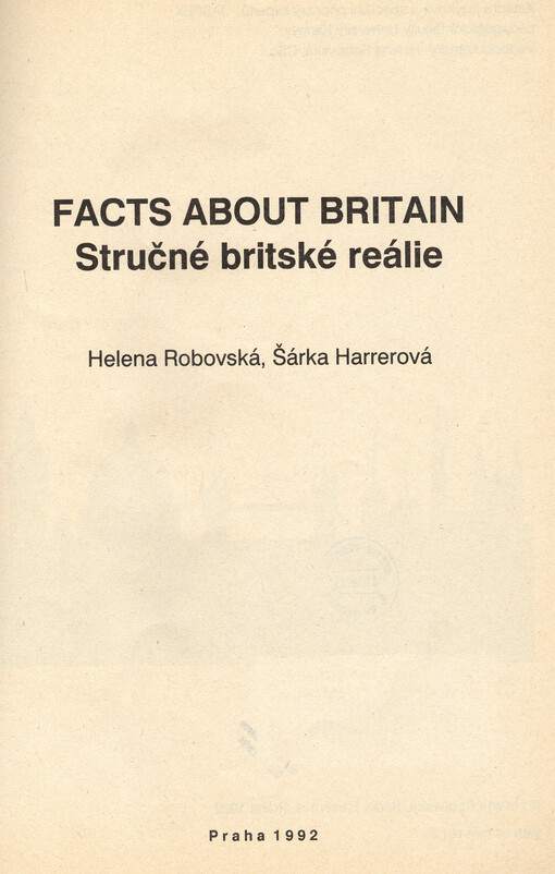 Facts about Britain : stručné britské reálie