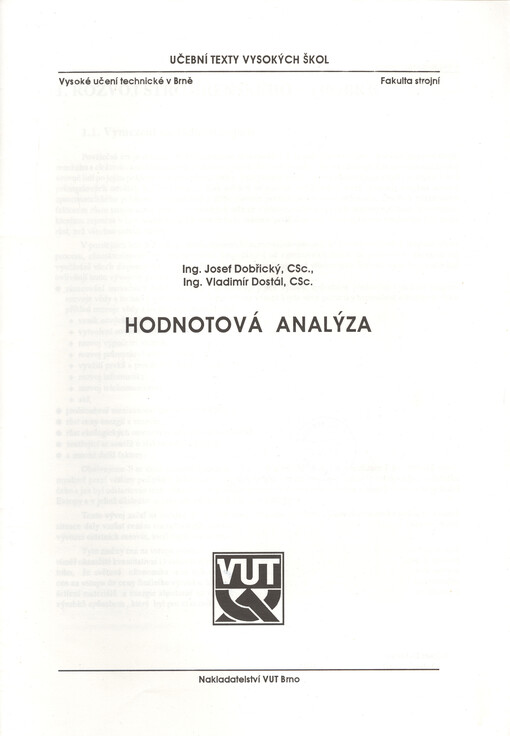 Hodnotová analýza