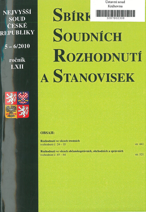 Sbírka soudních rozhodnutí a stanovisek