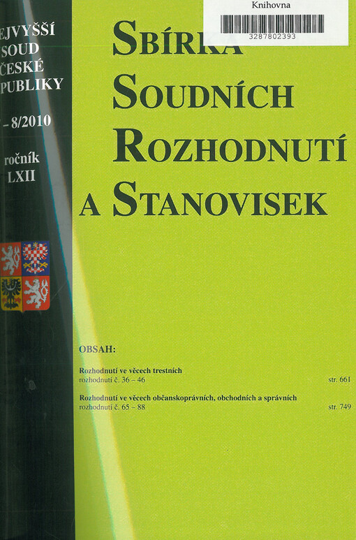 Sbírka soudních rozhodnutí a stanovisek