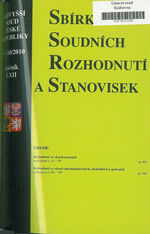 Sbírka soudních rozhodnutí a stanovisek