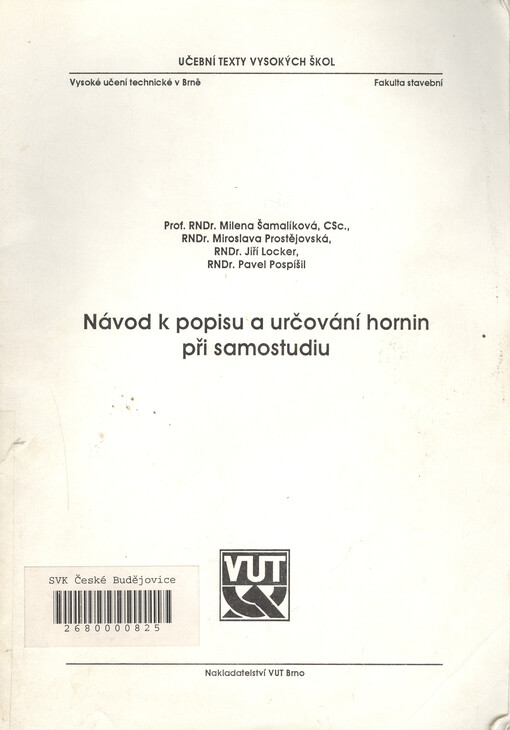Návod k popisu a určování hornin při samostudiu