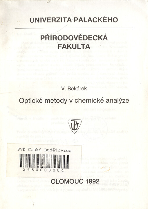 Optické metody v chemické analýze