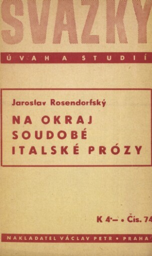 Na okraj soudobé italské prózy