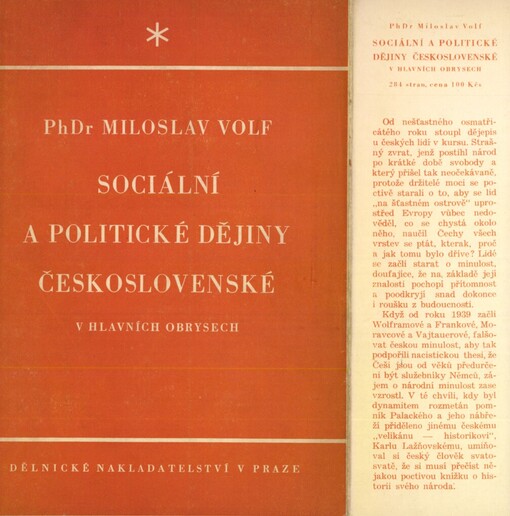 Sociální a politické dějiny československé v hlavních obrysech