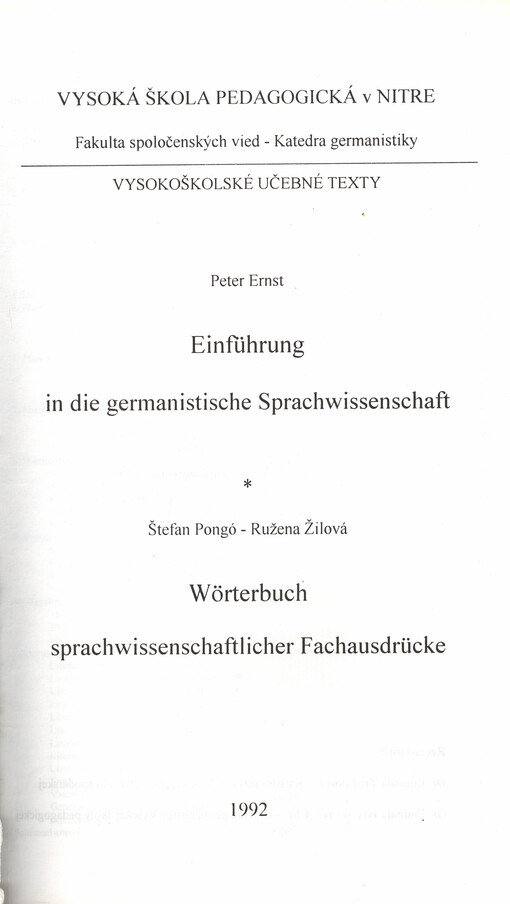 Einführung in die germanische Sprachwissenschaft