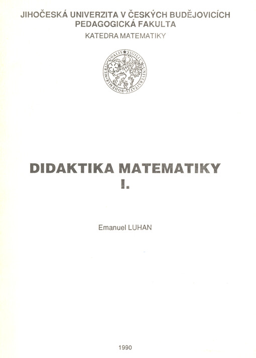 Didaktika matematiky I.