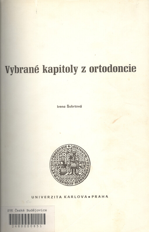 Vybrané kapitoly z ortodoncie