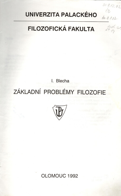 Základní problémy filosofie