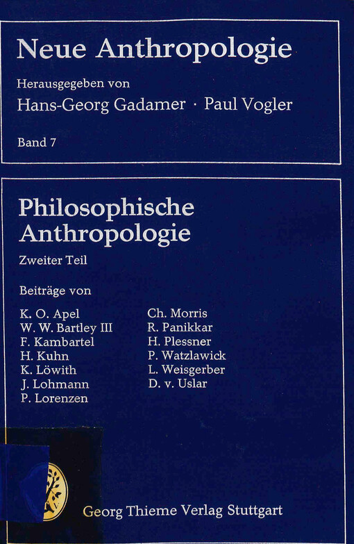 Philosophische Anthropologie. Zweiter Teil
