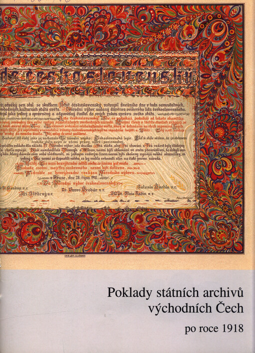 Poklady státních archivů východních Čech po roce 1918