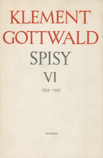 Spisy.VI,Srpen 1934 - prosinec 1935