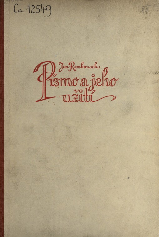 Písmo a jeho užití