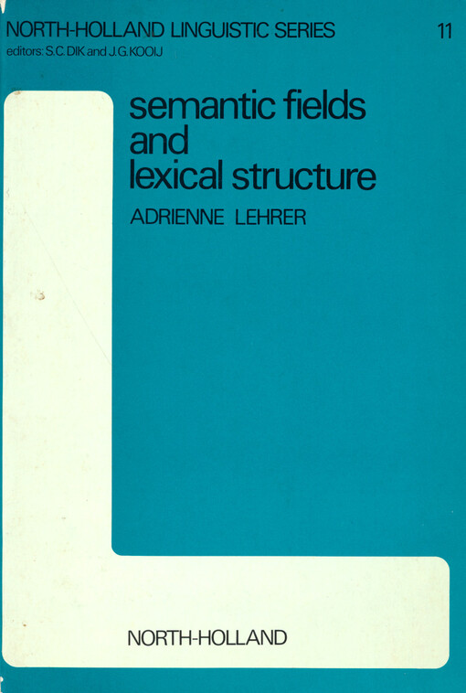Semantic fields and lexical structure