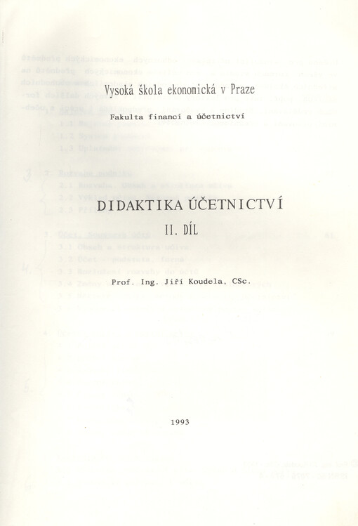 Didaktika účetnictví II. díl