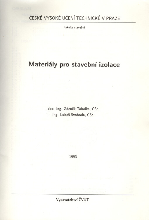 Materiály pro stavební izolace