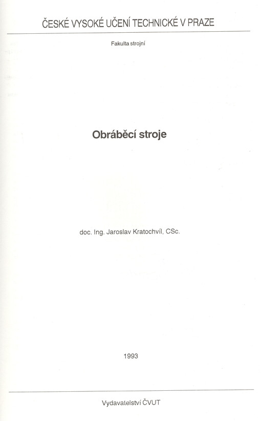 Obráběcí stroje