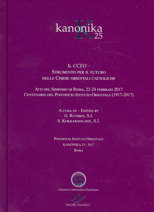 Il CCEO - strumento per il futuro delle Chiese orientali cattoliche