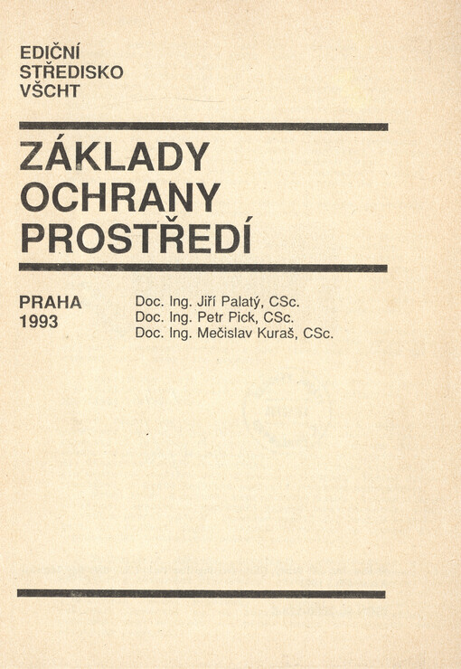 Základy ochrany prostředí