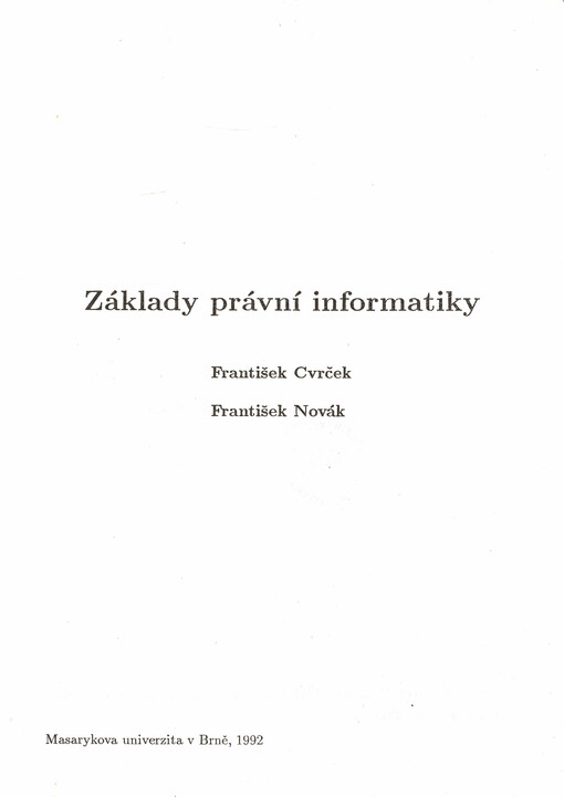 Základy právní informatiky