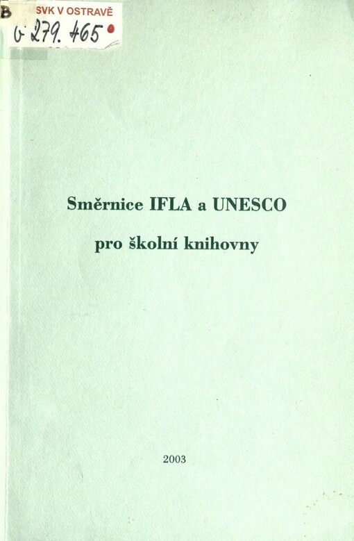 Směrnice IFLA a UNESCO pro školní knihovny