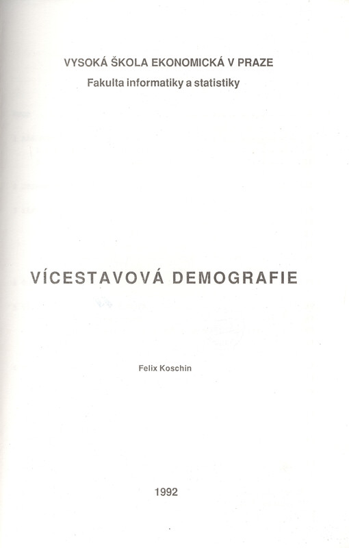Vícestavová demografie