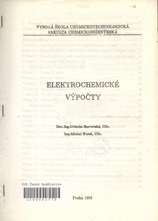 Elektrochemické výpočty