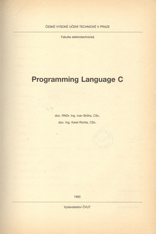 Programming Language C