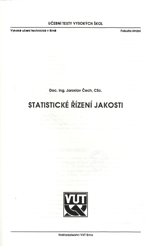 Statistické řízení jakosti