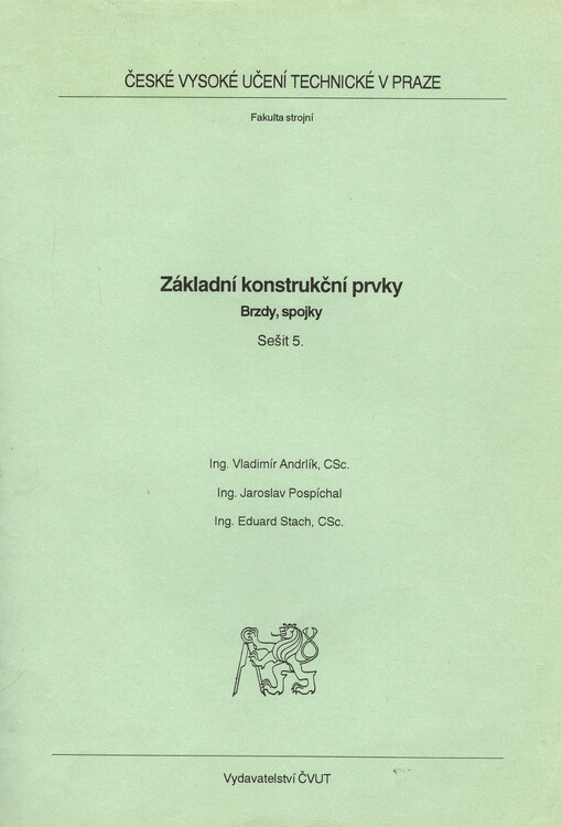 
  Základní konstrukční prvky Sešit 5
  